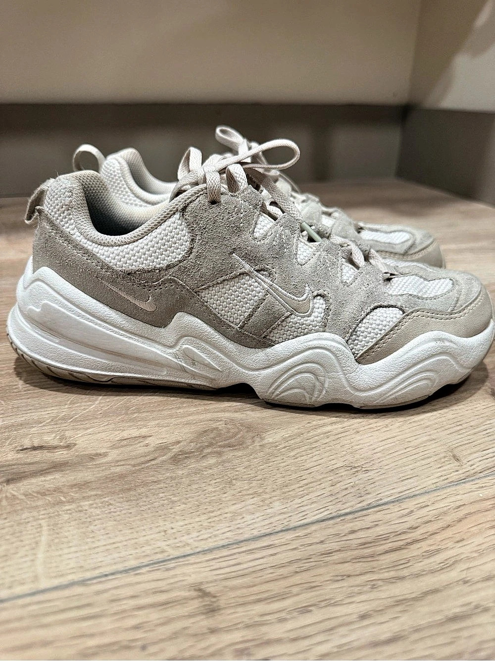 Nike Tech Hera Chunky Sneakers in Cream